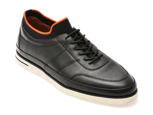 Pantofi sport EPICA negri, MU102, din piele naturala