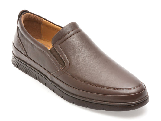 Mocasini BITE THE BULLET maro, SH750, din piele naturala
