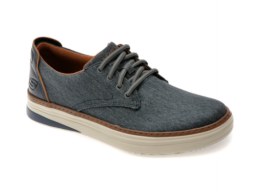 Pantofi SKECHERS bleumarin, HYLAND, din material textil