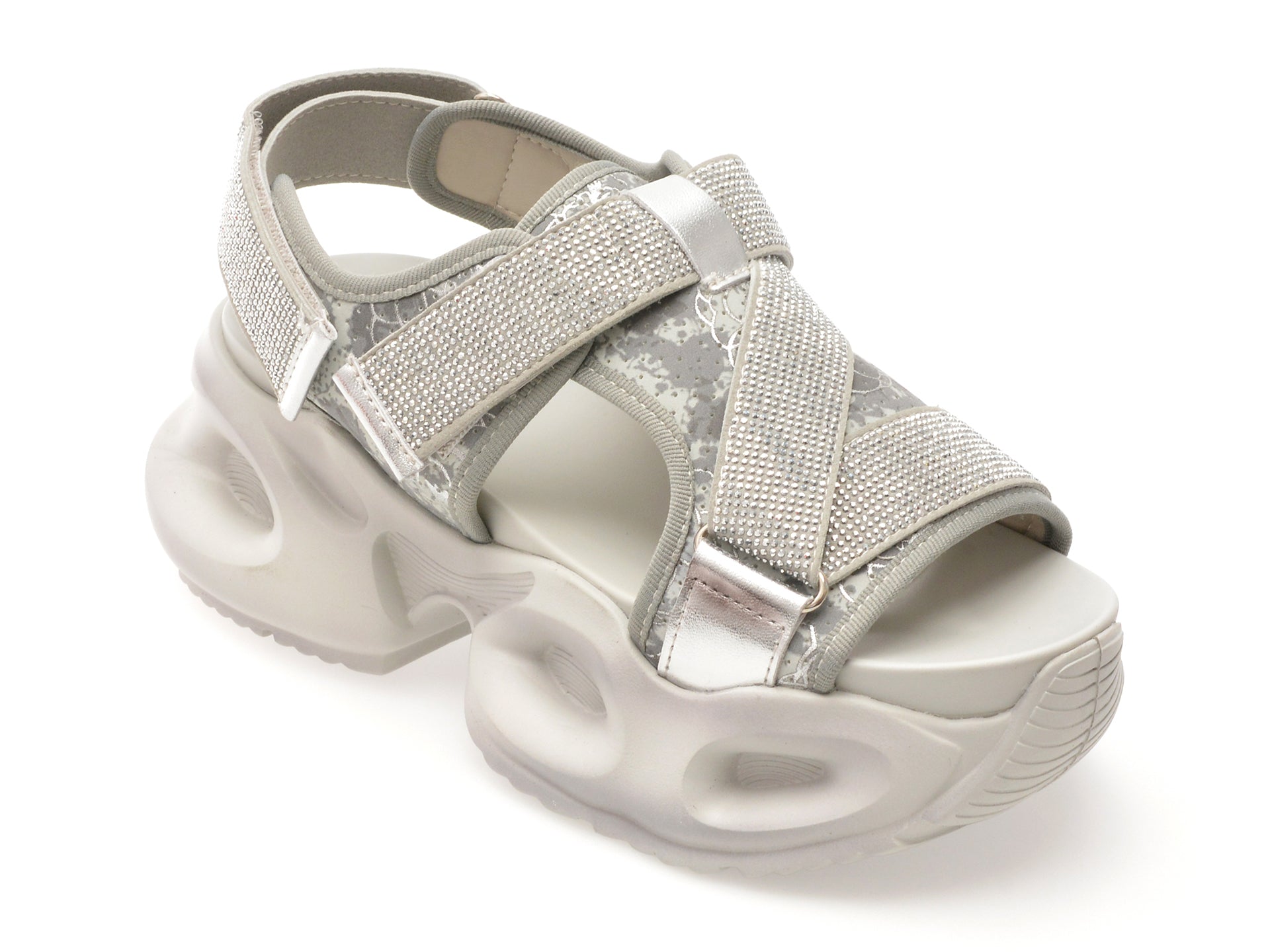 Sandale GRYXX gri, 8501, din piele ecologica