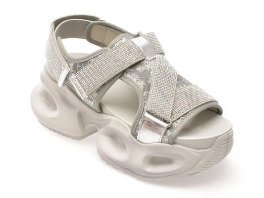 Sandale GRYXX gri, 8501, din piele ecologica
