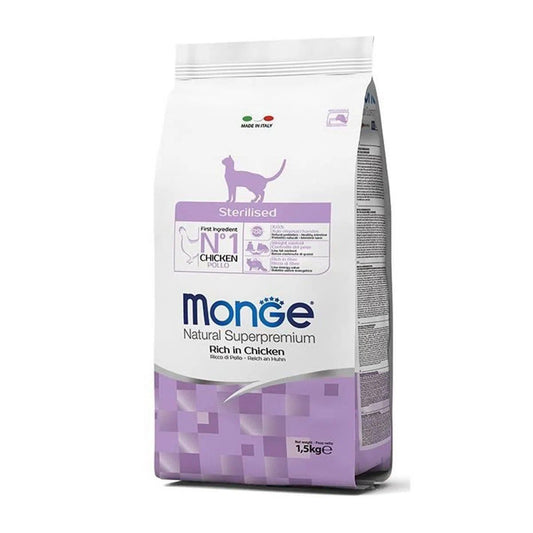 Monge Cat Natural Superpremium Sterilised, pui 1.5 kg