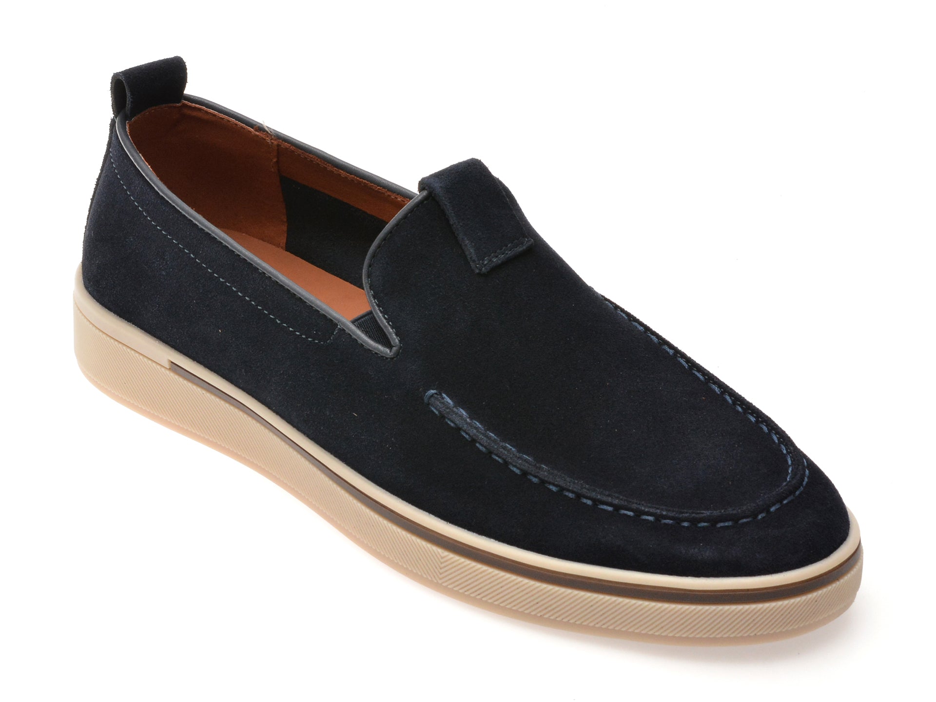 Mocasini GRYXX bleumarin, MU151, din piele intoarsa