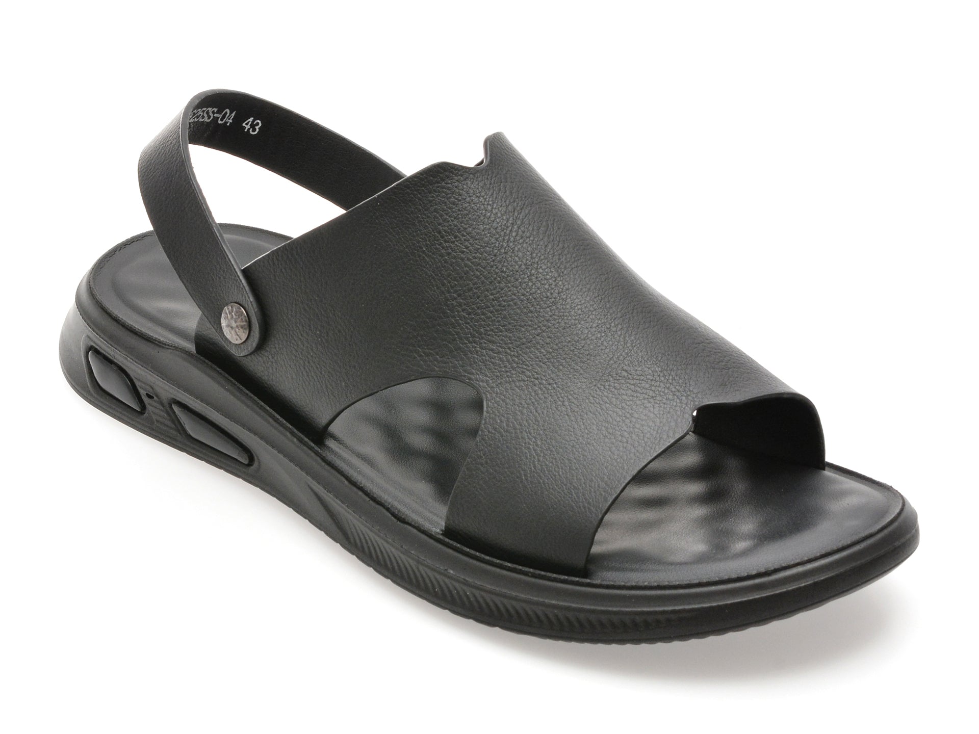 Sandale GRYXX negre, 25SS04, din piele naturala
