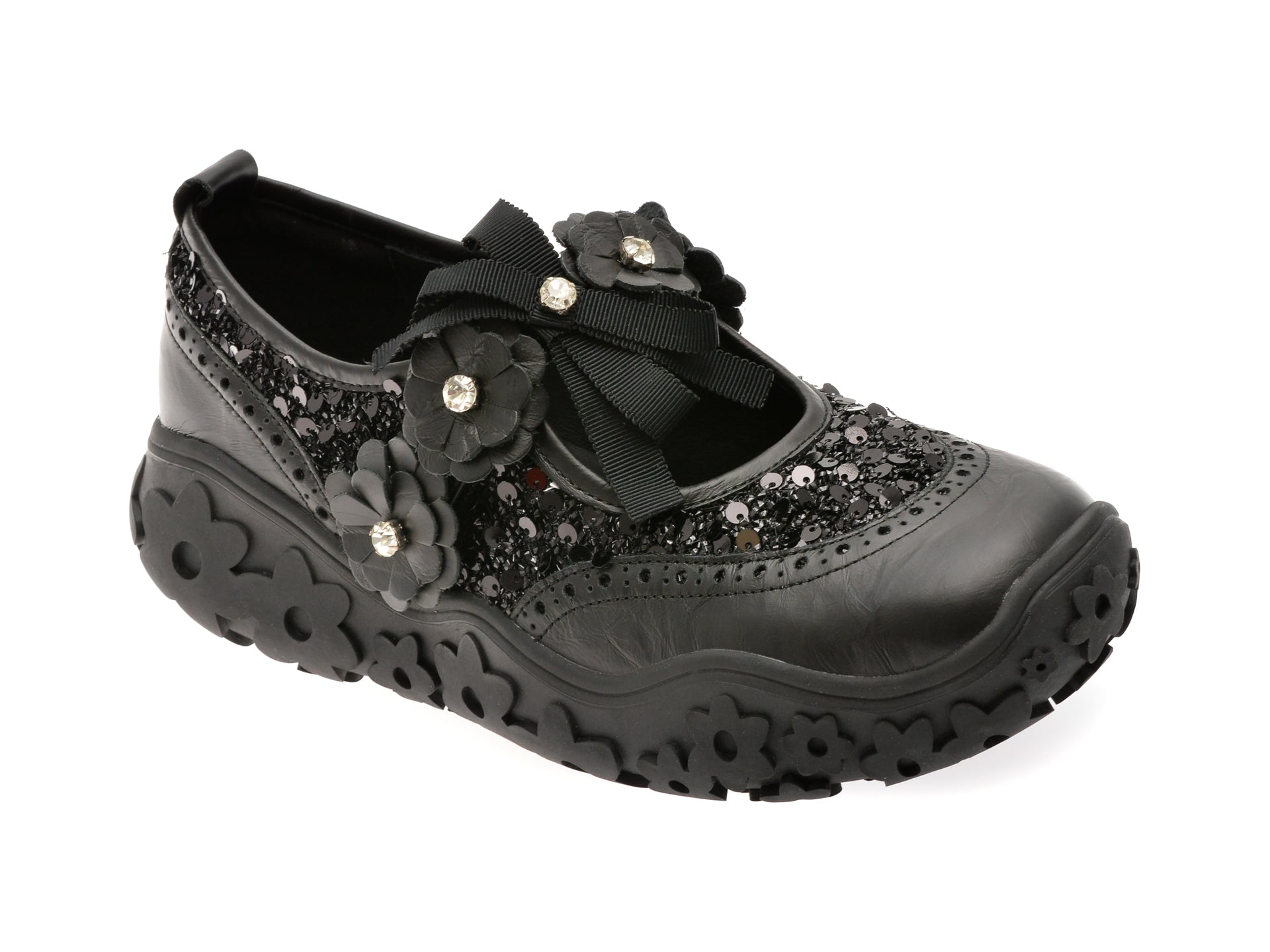 Pantofi GRYXX negri, AC2011, din material textil