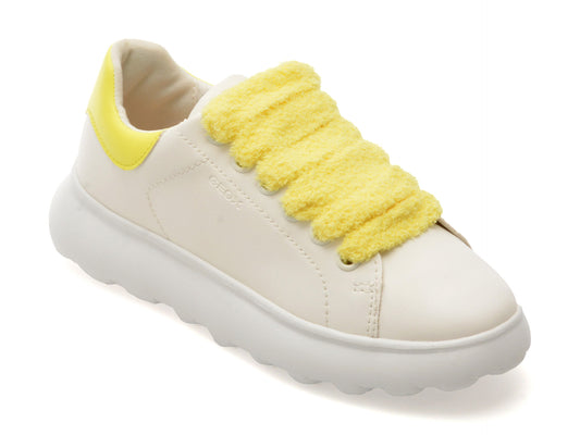 Pantofi sport GEOX albi, J55MRA, din piele ecologica
