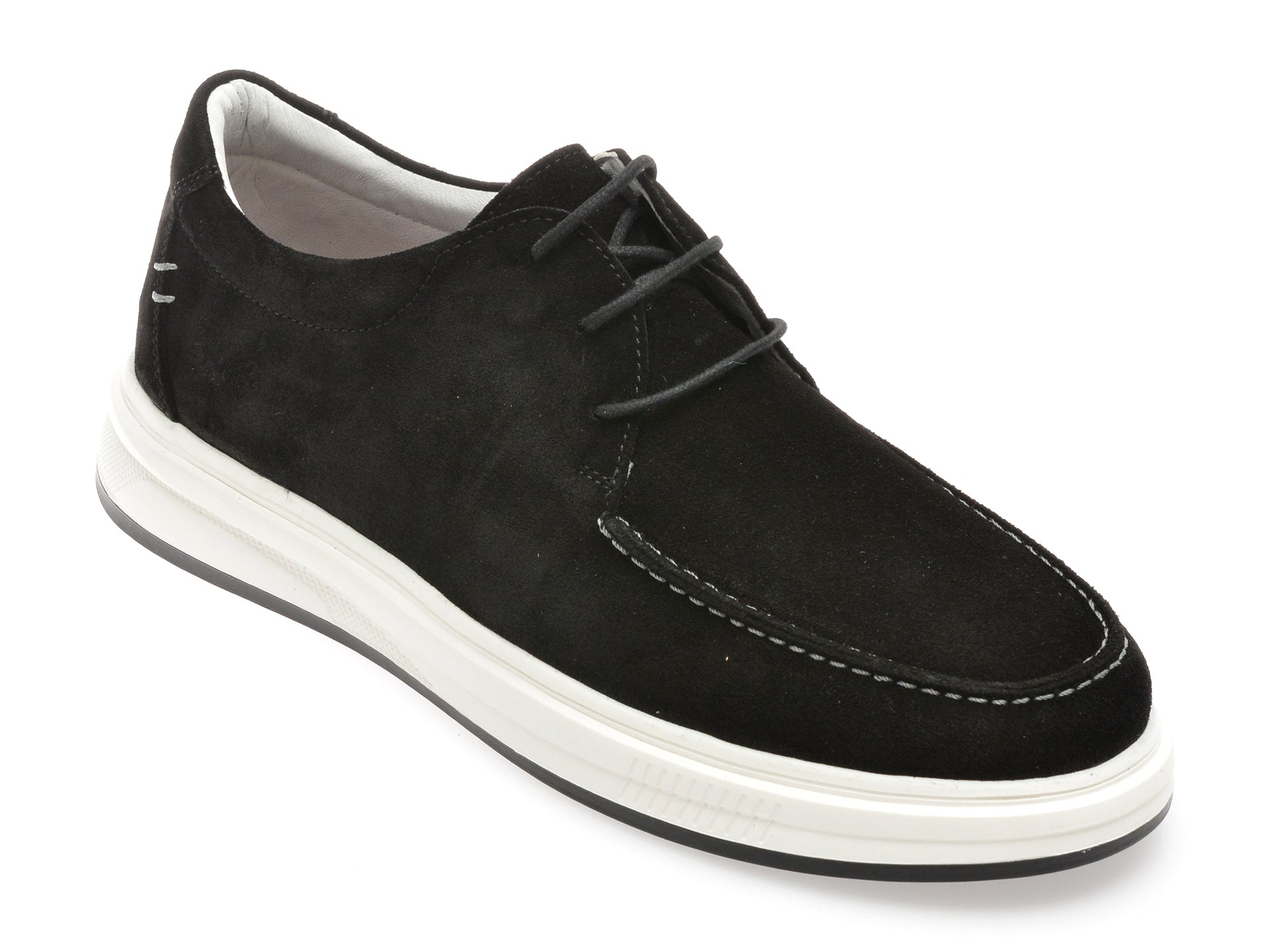 Mocasini OTTER negri, 3752, din piele intoarsa