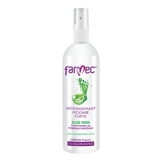 Antiperspirant picioare Forte cu Aloe Vera, 200 ml, Farmec