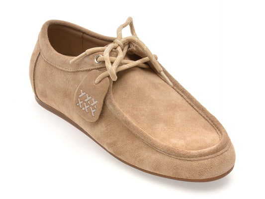 Mocasini GRYXX bej, 3157, din piele intoarsa