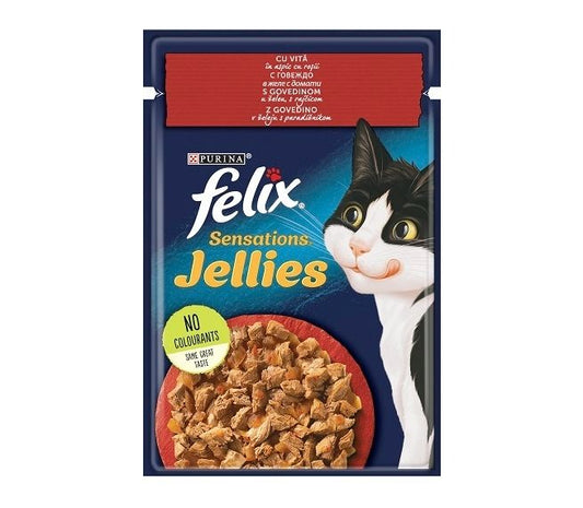 Felix Sensations Vită în Aspic cu Roșii, 85g