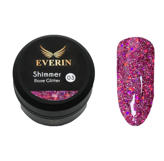 Gel Color Shimmer Rose Glitter Everin 5Ml- 03 - Srg-03