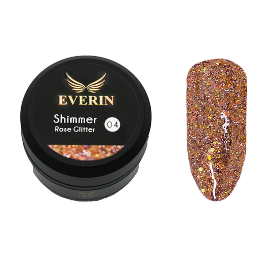 Gel Color Shimmer Rose Glitter Everin 5Ml- 04 - Srg-04