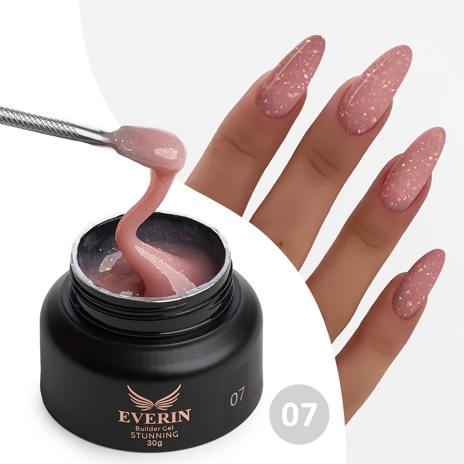 Gel Constructie Everin Stunning Paiete Holographice- 07 - Stn-02 - Everin