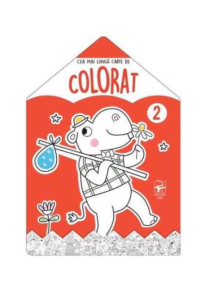 Hipopotamul. Cea mai lungă carte de colorat - Editura ARC