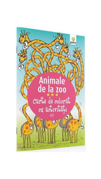 Carte de colorat cu activități. Animale de la Zoo (3-5 ani) - Gama