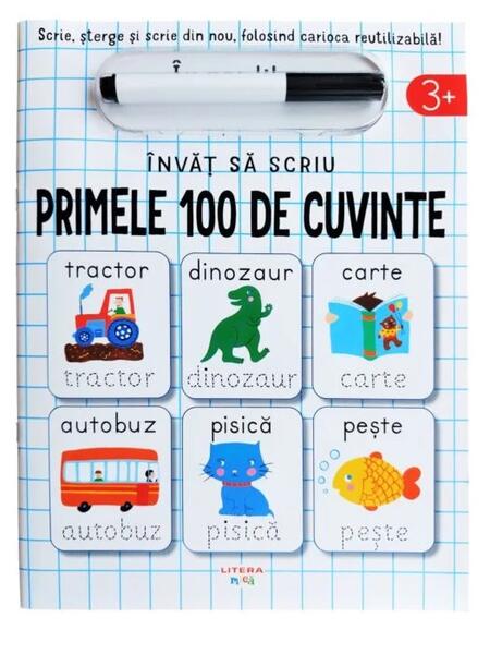Învăț să scriu: Primele 100 de cuvinte - Elizabeth Golding - Litera mică