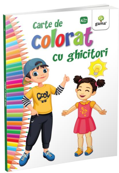 Carte de colorat cu ghicitori - Gama