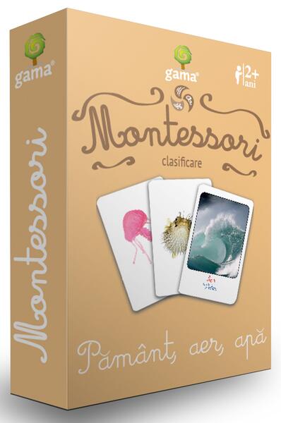 Pământ, aer, apă. Cărţi de joc Montessori - Board book - Gama