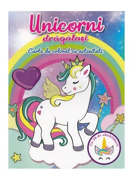 Unicorni drăgălași. Carte de colorat cu activități - Flamingo
