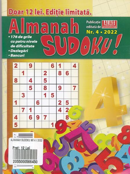 Almanah Sudoku Nr. 4/2022 - Alias Publishing