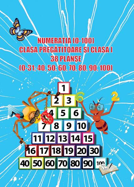 Numerația (0-100), Clasa pregătitoare și clasa I - 38 planșe - Ars Libri
