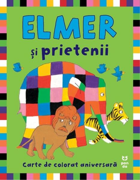 Elmer şi prietenii lui. Carte de colorat aniversară - David McKee - Pandora M