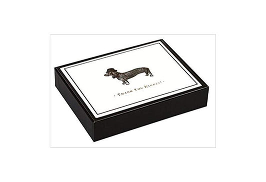 Vintage Prints Dapper Dachshund Luxe Thank You Notes - Galison