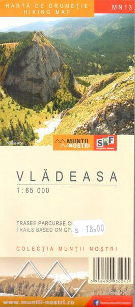 Munții Vlădeasa. Hartă de drumeție - Schubert & Franzke