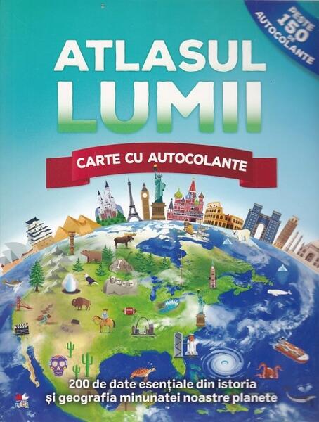Atlasul lumii. Carte cu autocolante - Litera mică