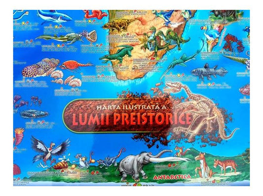 Harta ilustrată a lumii preistorice - Art
