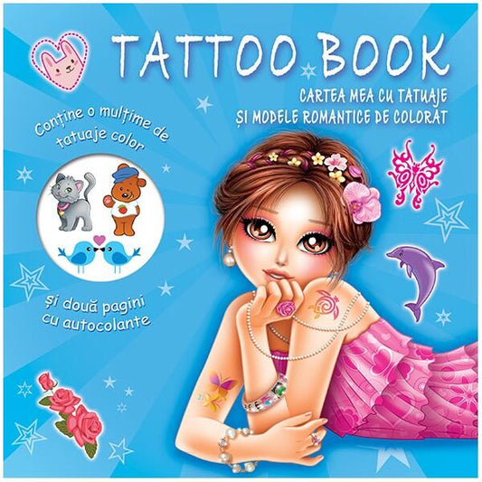 Tattoo Book. Cartea mea cu tatuaje și modele romantice de colorat - Board book - Prut