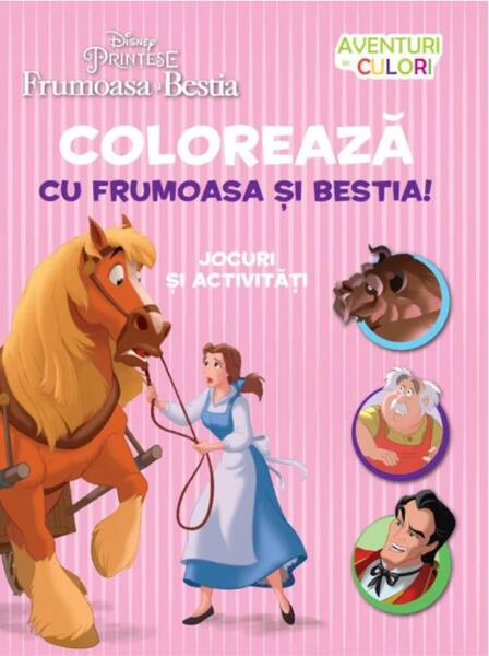 Colorează cu Frumoasa și Bestia - Litera