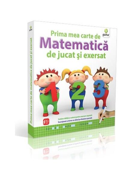 Prima mea carte de matematică de jucat și exersat (conține tăbliță și carioca) - Board book - Gama
