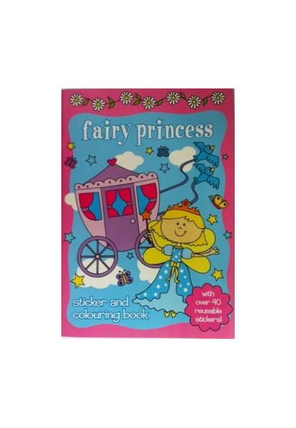 Carte de colorat cu stickere Fairy Princess - Mediadocs Publishing