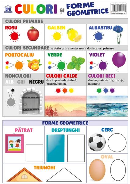 Planșă - Culori și forme geometrice - Didactica Publishing House