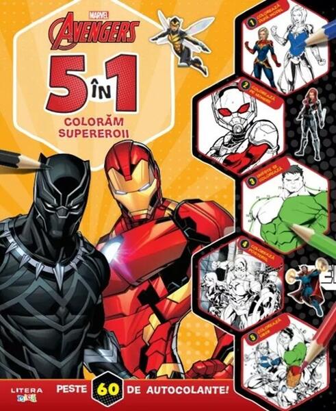 Disney. Marvel. Avengers. 5 în 1. Colorăm supereroii - Disney - Litera mică