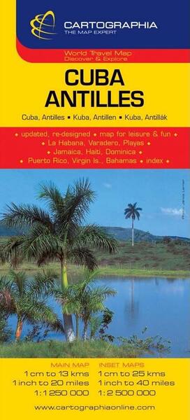 Hartă rutieră Cuba, Ins. Antile - Cartographia Studium