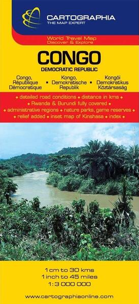 Hartă rutieră Congo - Cartographia Studium