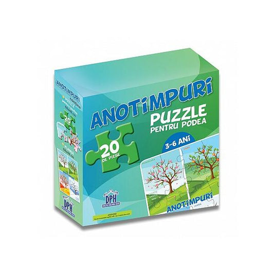 Anotimpuri. Puzzle pentru podea 50/70 + afiș 50/70 - Didactica Publishing House
