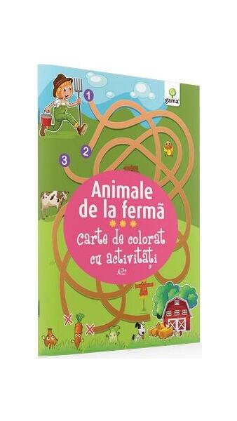 Carte de colorat cu activități. Animale de la fermă (3-5 ani) - Gama