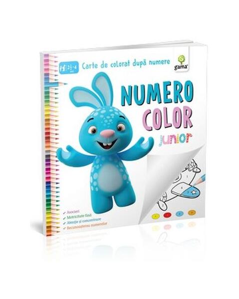 NumeroColor Junior. Carte de colorat după numere - Gama