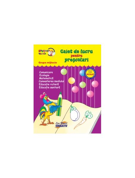 Grădinița veselă. Caiet de lucru pentru preșcolari. Grupa mijlocie - Erc Press