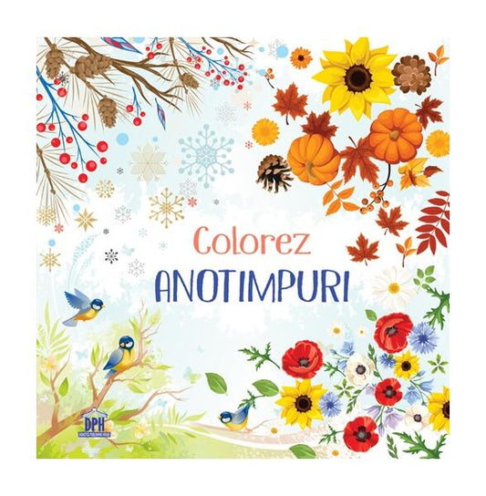 Colorez anotimpuri - carte de colorat + 12 creioane colorate - Didactica Publishing House