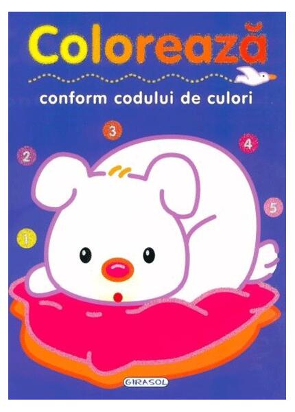 Activități. Colorează conform codului de culori - Girasol
