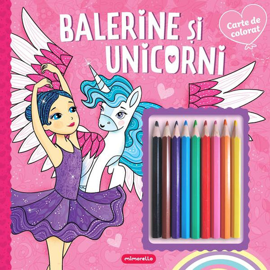 Balerine și unicorni - Carte de colorat - Mimorello