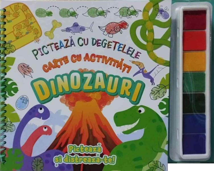 Dinozauri. Picteaza cu degetele - Hardcover - Flamingo