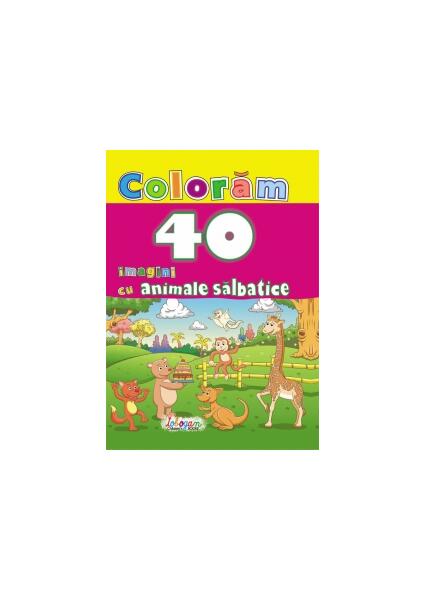 Colorăm. 40 imagini cu animale sălbatice - Erc Press