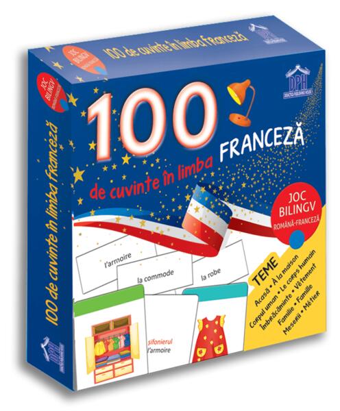 100 de cuvinte în limba franceză - Joc bilingv - Didactica Publishing House
