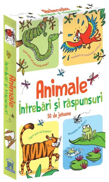 Animale. intrebari si raspunsuri. 50 de jetoane - Paperback - *** - Didactica Publishing House