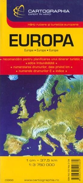 Hartă rutieră Europa - Cartographia Studium